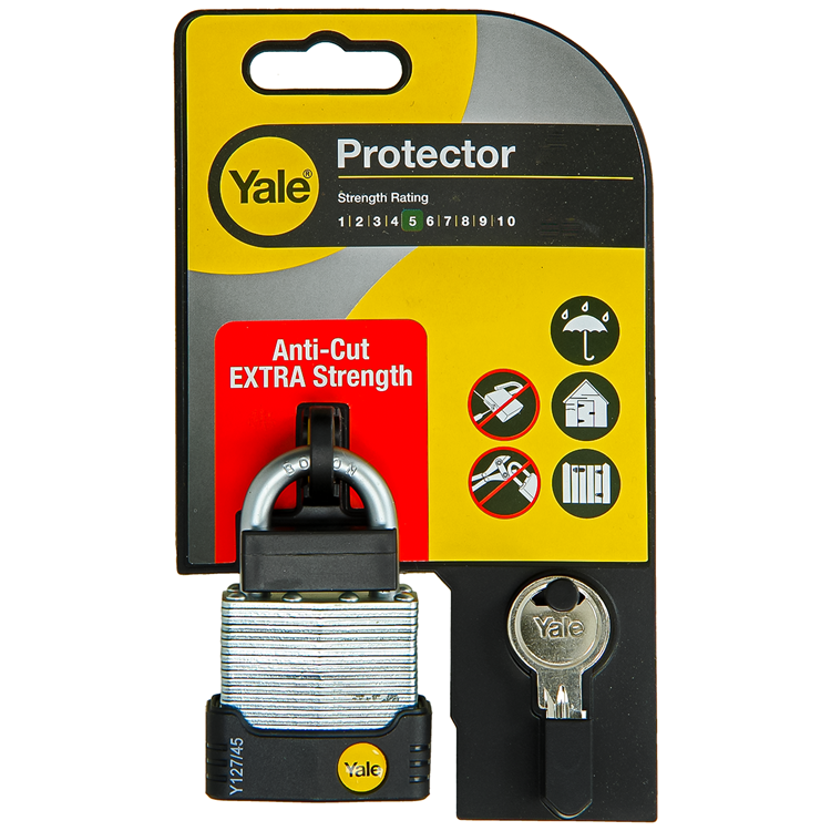 Yale 1060490 - protecteur de cadenas 45mm laminé | 3 pièces