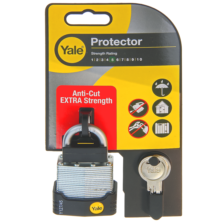 Yale 1060490 - protecteur de cadenas 45mm laminé | 3 pièces