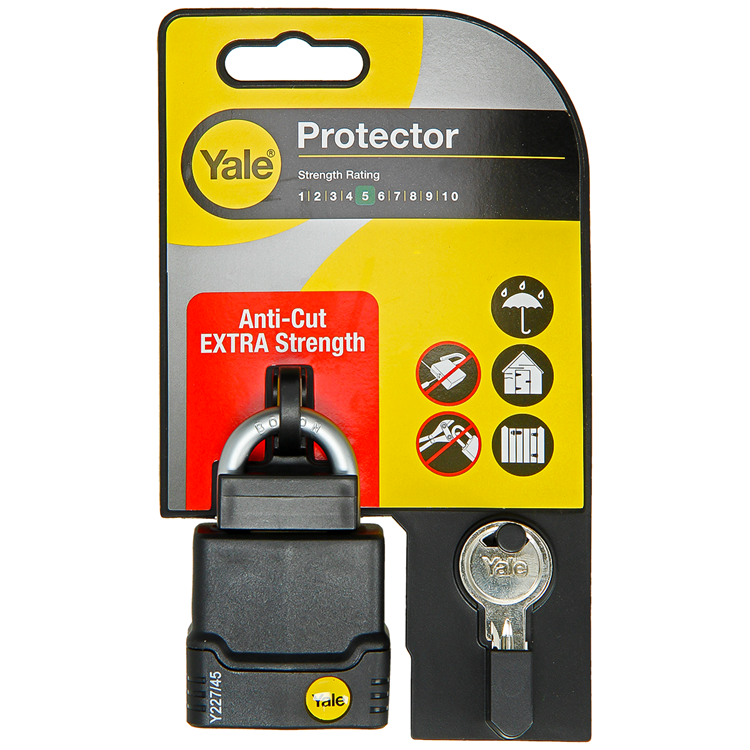 Yale 1060488 - protecteur de cadenas 45 mm résistant aux intempéries | 3 pièces
