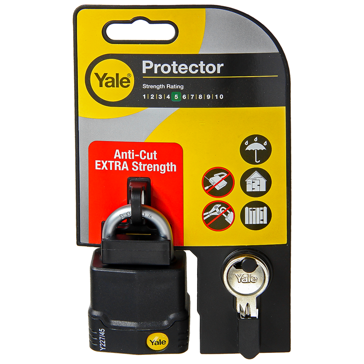 Yale 1060488 - protecteur de cadenas 45 mm résistant aux intempéries | 3 pièces