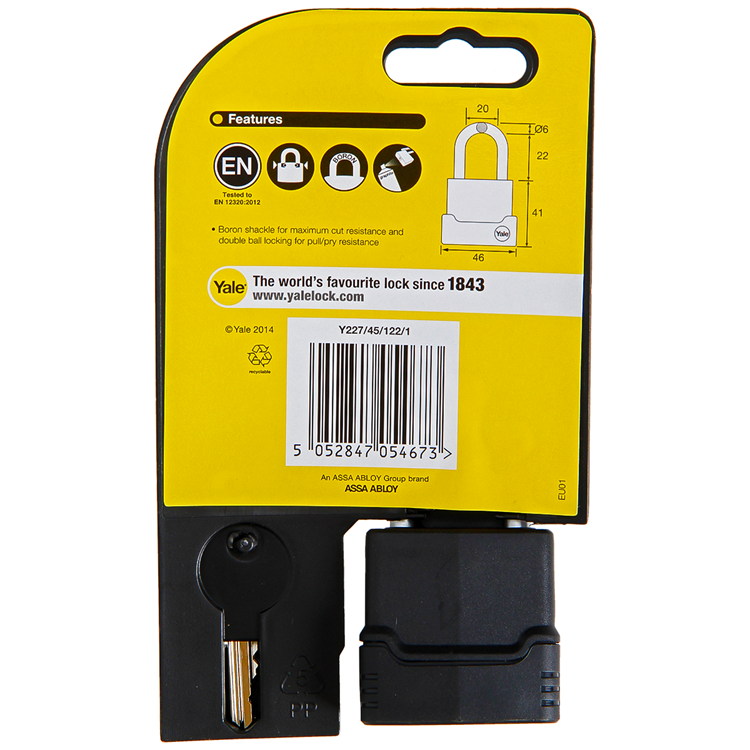 Yale 1060488 - protecteur de cadenas 45 mm résistant aux intempéries | 3 pièces