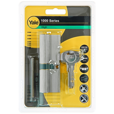 Yale 1060543 - cylindre profilé 1000 mv 90mm (40 50) | 2 pièces
