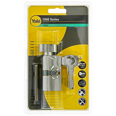 Yale 1060531 - cylindre à bouton 1000 mv 60mm (30 30) | 2 pièces