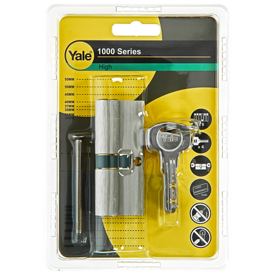 Yale 1060539 - cylindre profilé 1000 mv 75mm (35 40) | 2 pièces