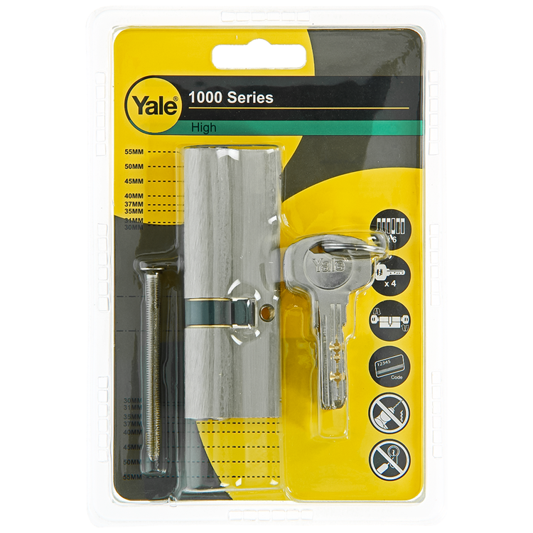 Yale 1060541 - cylindre profilé 1000 mv 90mm (35 55) | 2 pièces