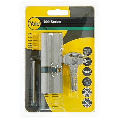 Yale 1060541 - cylindre profilé 1000 mv 90mm (35 55) | 2 pièces