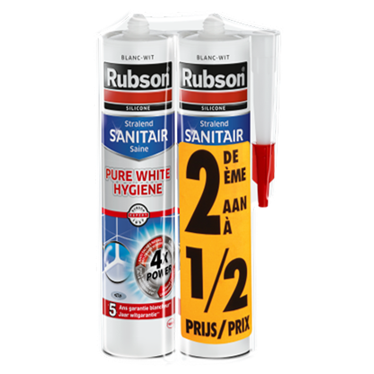 Rubson 1065100 - duopack blanc pur hygiène 2ème 1 2 prix | 6 pièces