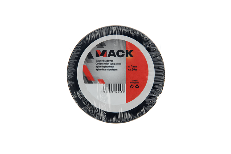 Mack 1014886 - bobine de fil d'affichage en nylon 1mm 50m | 10 pièces