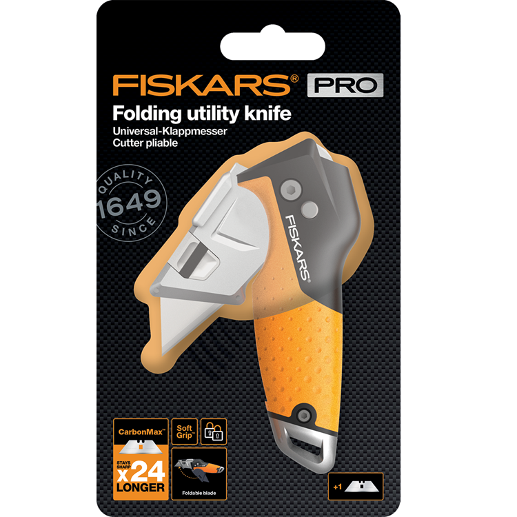 Couteau pliant Fiskars carbonmax | 160 mm | 1027224 - 1027224