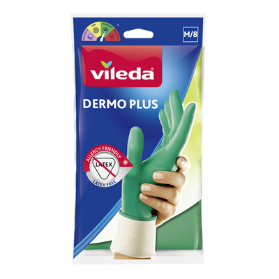Vileda 1068887 - gants dermoplus moyen | 12 pièces
