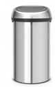 Poubelle Brabantia Touch Bin - 60 litres - acier mat résistant aux empreintes digitales