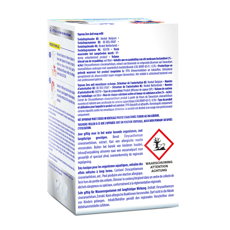 Vapona 1074484 - recharge zéro liquide | 12 pièces
