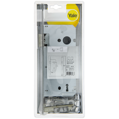 Yale 1060551 - serrure à mortaise 110 60 l-r acier inoxydable arrondie | 1 pièce