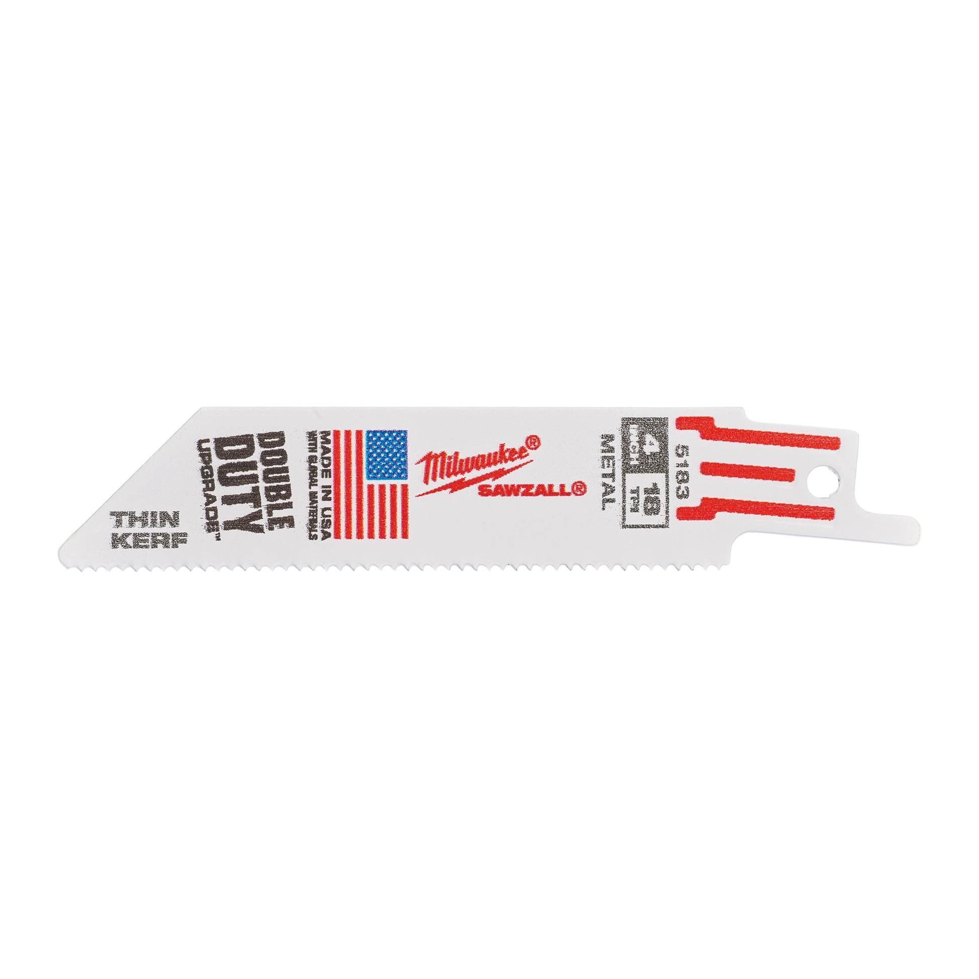 Lames de scie alternative Milwaukee à trait fin pour le métal | 100 mm x 18 tpi | 5 pièces - 48475183