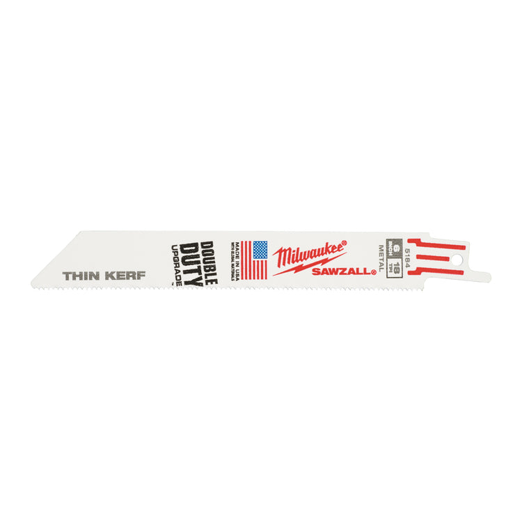 Lames de scie alternative Milwaukee | trait de scie fin | métal | 150 mm x 18 tpi | 5 pièces - 48475184