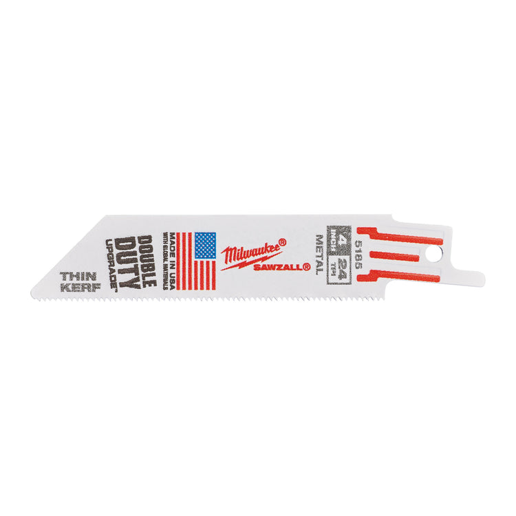 Lames de scie alternative Milwaukee à trait fin pour le métal | 100 mm x 24 tpi | 5 pièces - 48475185