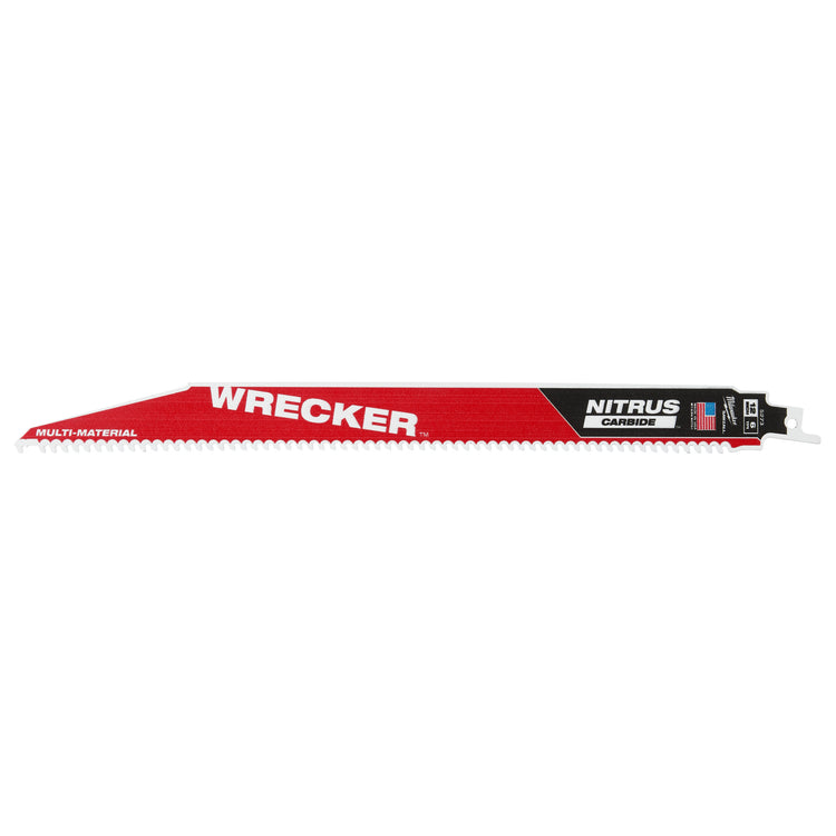 Lame de scie alternative multi-matériaux Milwaukee Sawzall dépanneuse carbure de nitrus | dépanneuse tct nitrus 300mm x 6 tpi | 1 pièce - 48475273