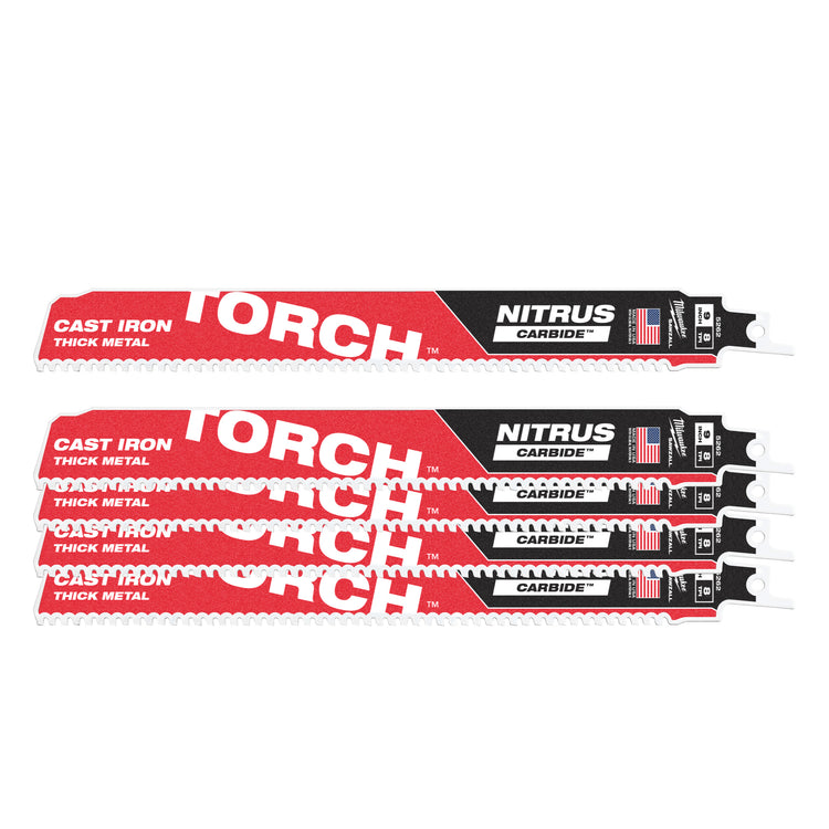 Ty milwaukee heavy du torch™ avec nitrus carbide™ | Torche tct nitrus 230 mm x 8 tpi | 5 pièces - 48475562