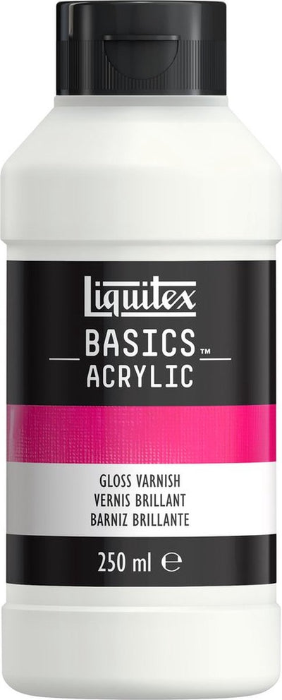 Liquitex 8870304 vernis brillant basics 250 ml - vernis acrylique brillant, protection transparente - vernis brillant