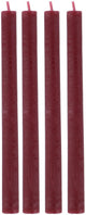 Arti casa bougies de table lot de 4 - 7 heures de combustion - bougies de table - rouge