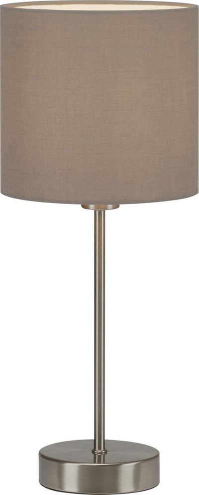 Briloner - tissu - lampe de table - incl. interrupteur marche/arrêt - e14 - 25 w - taupe - tissu métallique