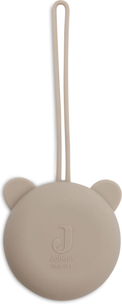 Jollein attache-tétine bébé silicone - ø7cm - vert olive