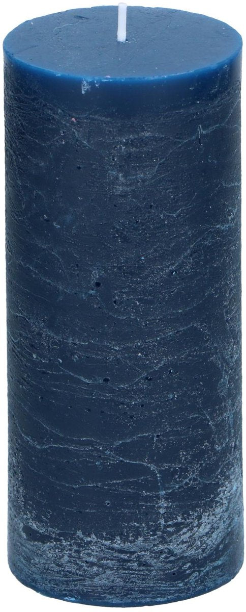 Bougie pilier Arti casa ø7 x 16 cm - 65 heures de combustion - bleu foncé