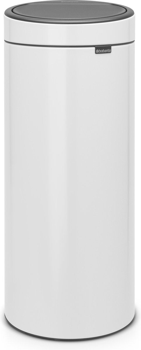 Poubelle Brabantia Touch Bin - 30 litres - blanc