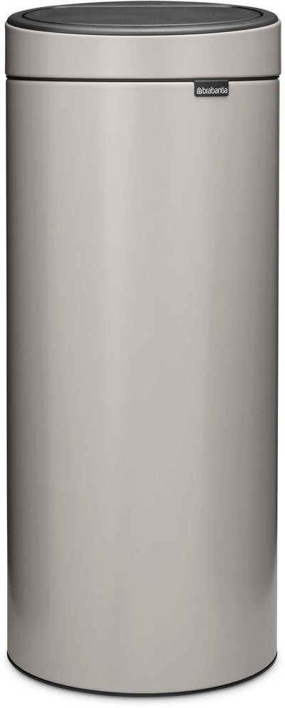 Poubelle Brabantia Touch Bin - 30 litres - gris doux