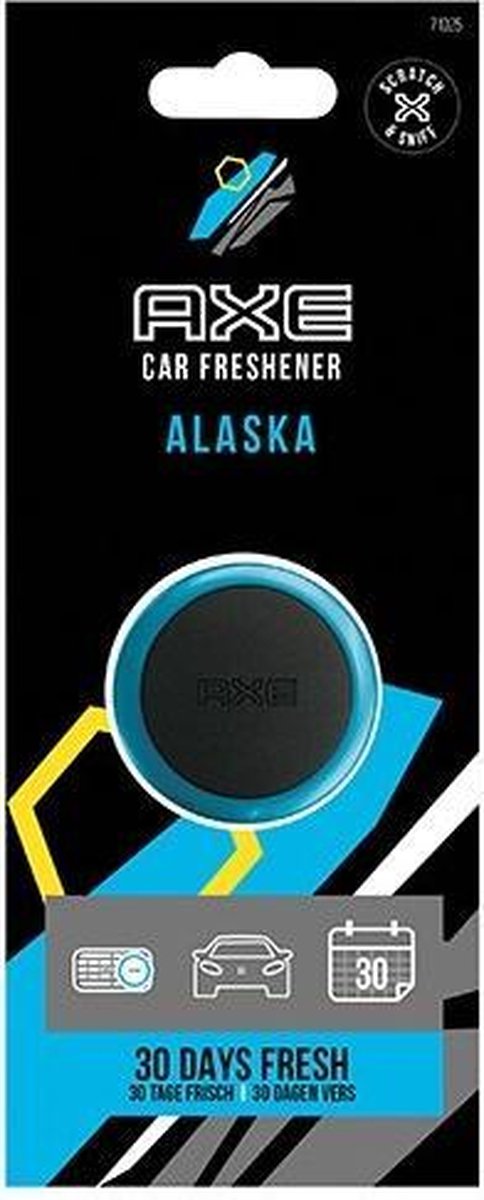 Axe désodorisant mini grille d'aération - alaska 3 cm noir bleu