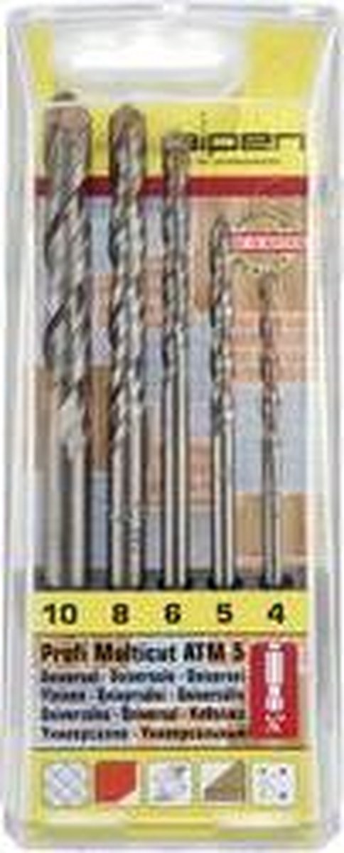 Alpen multicut 100805100 jeu de forets multifonctions en carbure 5 pièces 1 4 (6,3 mm) 1 jeu(s)