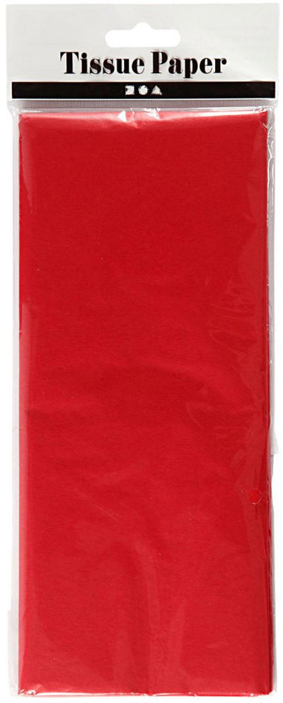 Creativ Company Paper de tissu rouge 10 feuilles 14 gr, 50x70cm