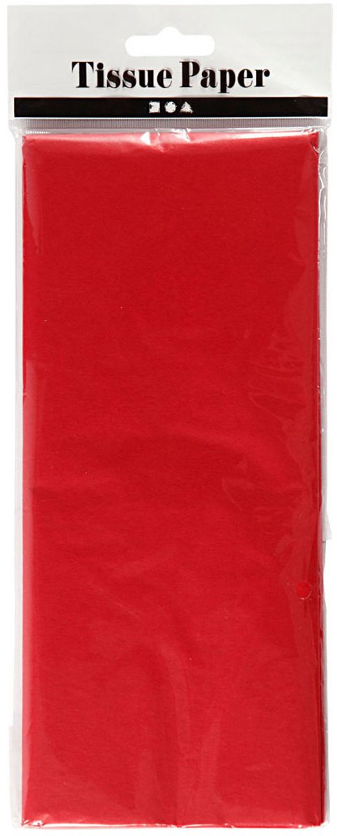 Creativ Company Paper de tissu rouge 10 feuilles 14 gr, 50x70cm