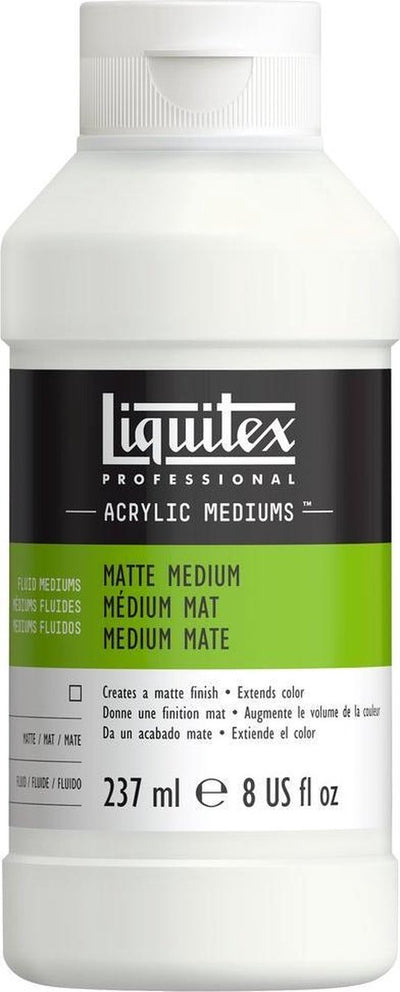 Liquitex 5108 médium mat professionnel 237ml – médium liquide acrylique, mat, transparent, flexible - médium mat