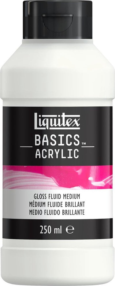 Liquitex 8870302 médium fluide brillant basics 250 ml – médium acrylique liquide, transparent brillant