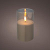 Bougie LED Lumineo en verre 12,5cm