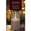 Bougie LED Lumineo en verre 12,5cm