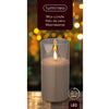 Bougie Lumineo LED en verre effet flamme 15cm gris