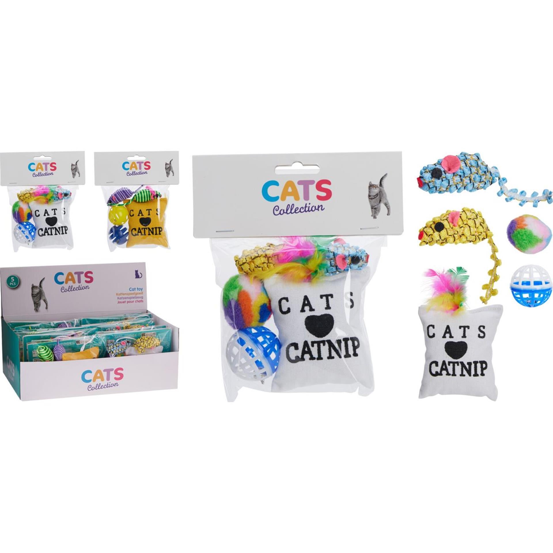Jouet pour chat collection Cats, lot de 5 pièces