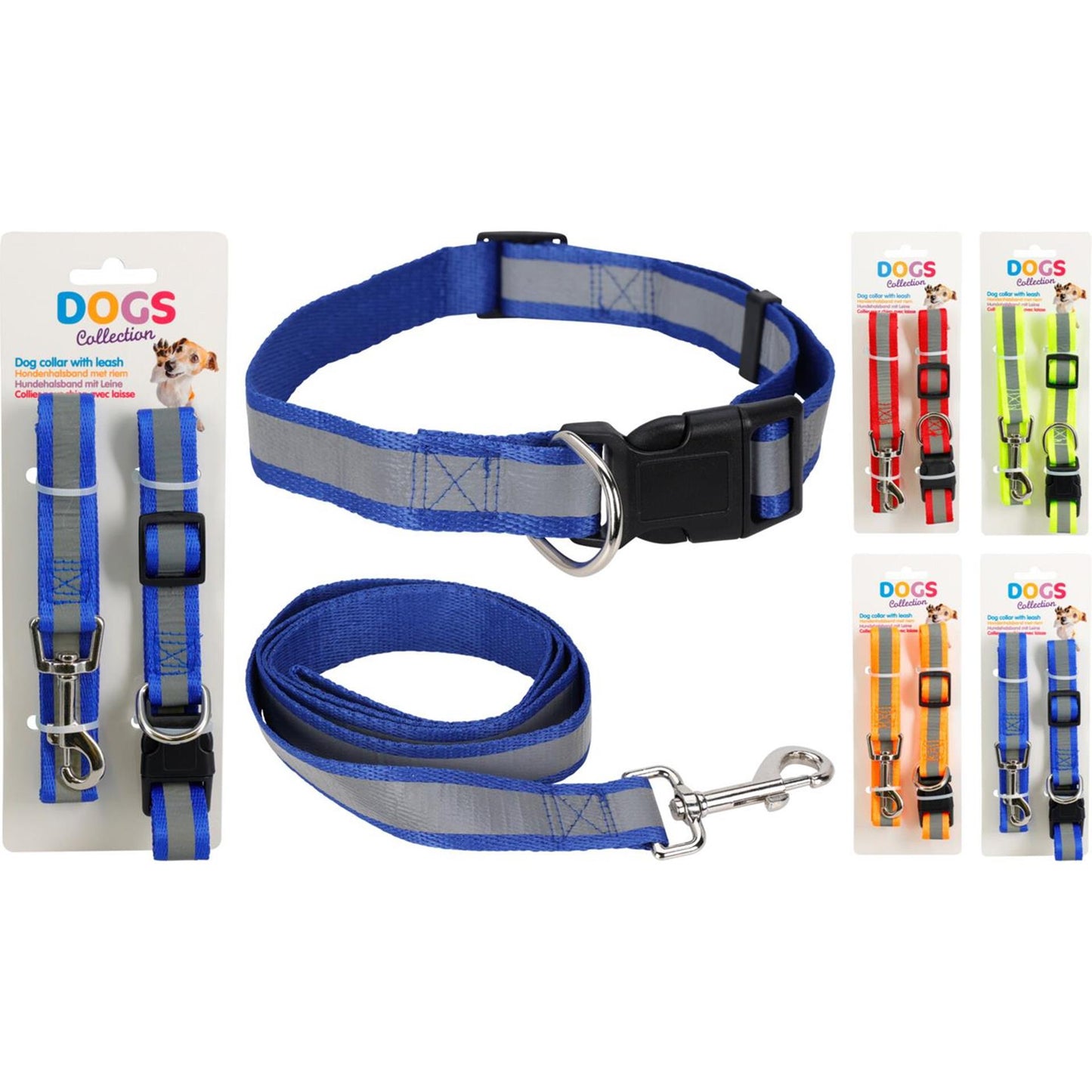 Collier pour chien de collection avec laisse 4ass