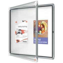 Vitrine d'intérieur nobo verre de sécurité 6x a4 81,5x67x4,5cm