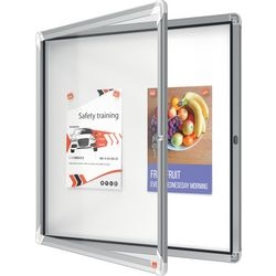 Vitrine d'extérieur nobo verre de sécurité 6x a4 81,5x67x4,5cm