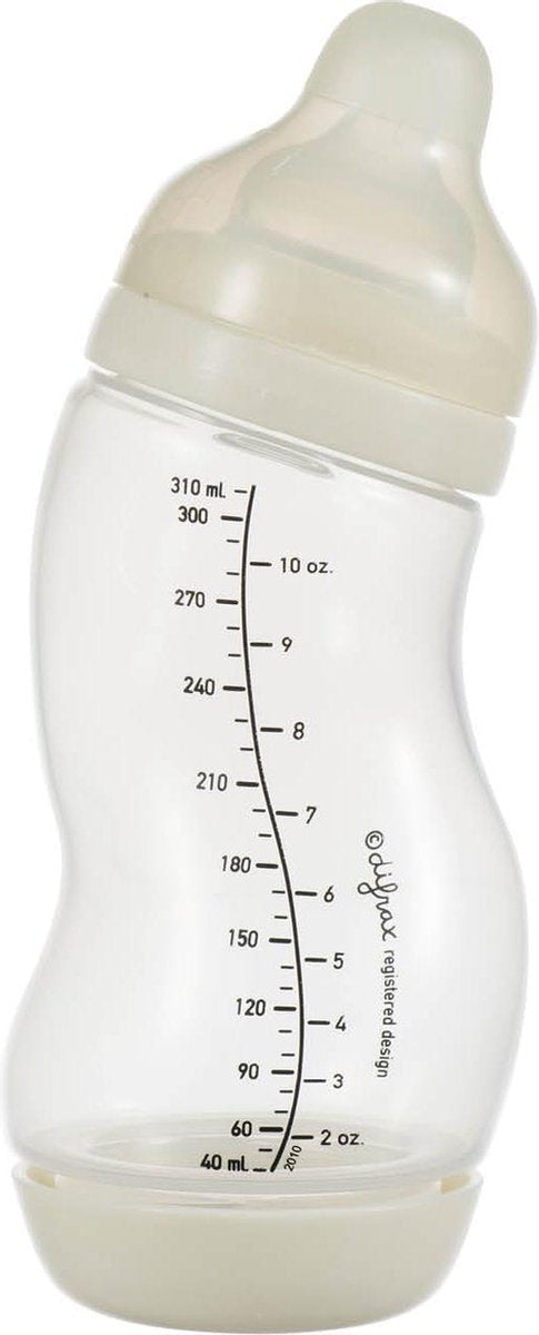 Biberon Difrax Wide S - 310 ml - anti-colique - crème - 1 pièce