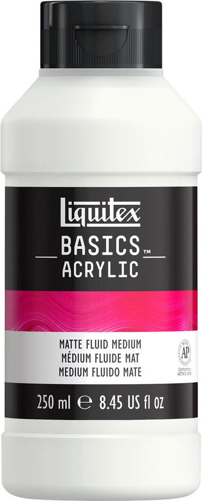 Liquitex 1041005 médium liquide mat basics 250 ml – médium acrylique mat | diluer la colle à collage