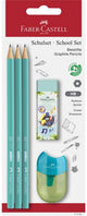 Ensemble scolaire Faber-castell - crayons graphite 1111 - hb - gomme + taille-crayon - fc-111181