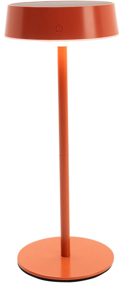 Lampe de table Eglo simeri - rechargeable (jusqu'à 22 heures de lumière) - solaire - 31 cm - rouge brique orange chaud - sans fil - dimmable - intérieur et extérieur