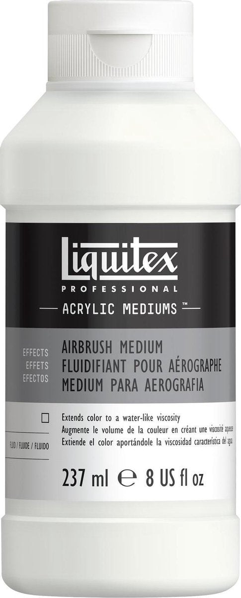 Liquitex 5908 médium aérographe professionnel 237 ml – additif acrylique, diluant pour peinture aérographe
