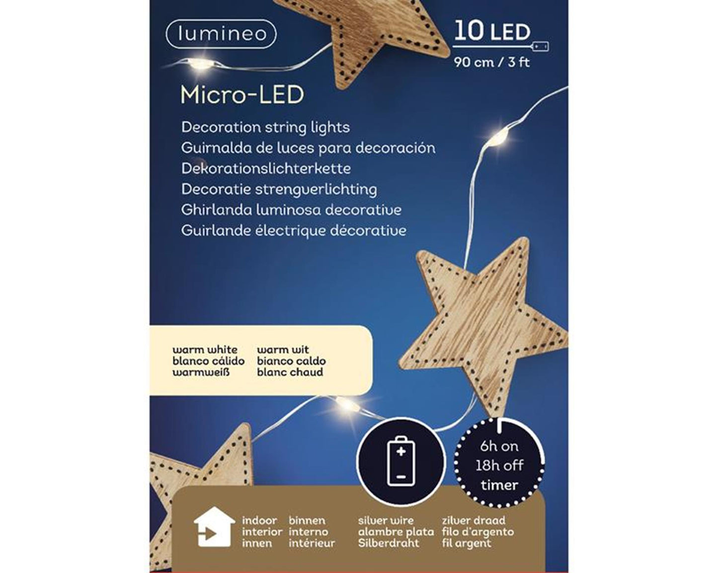 Éclairage micro LED Lumineo avec déco bois