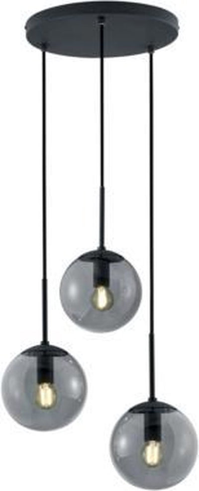 Lampe à suspension Trio balini - anthracite - excl. 3x e14 - max. 28w