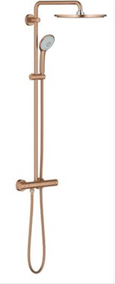 Système de douche Grohe euphoria xxl 310 - douche à effet pluie - ø 31cm - avec robinet thermostatique - coucher de soleil chaud brossé (bronze mat)